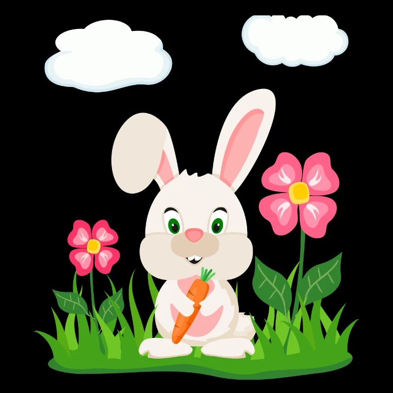 Cute Rabbit with Carrot Bunny Bunny Easter Bunny