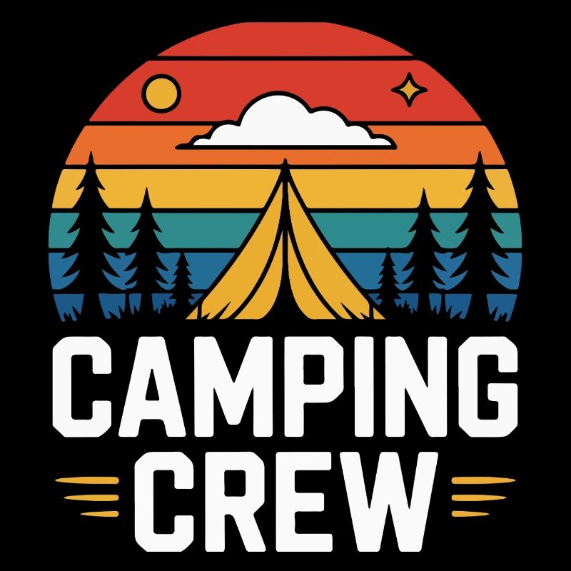 Sunset Camping Tent Camping Crew