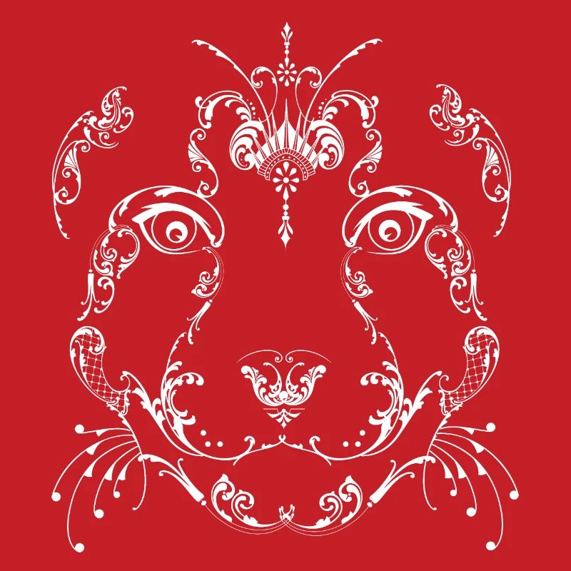Snow leopard cheetah psychedelic ornament pattern