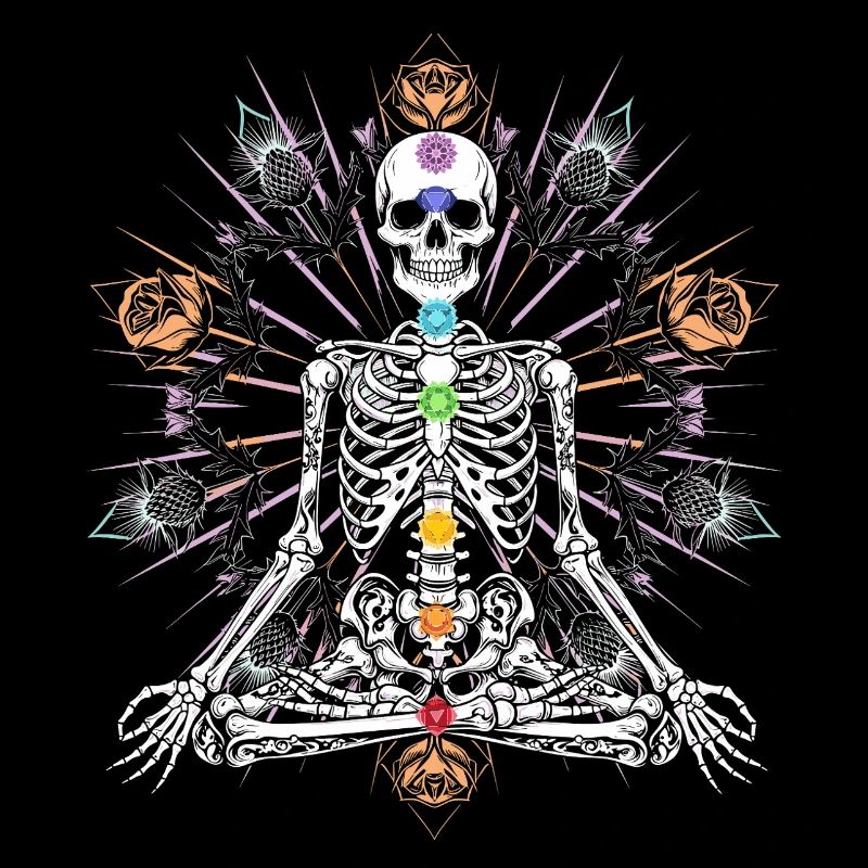 Skeleton Chakra Gothic Meditation