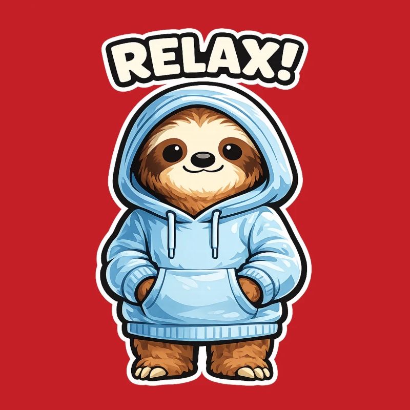 Sweat à capuche Relax Sloth