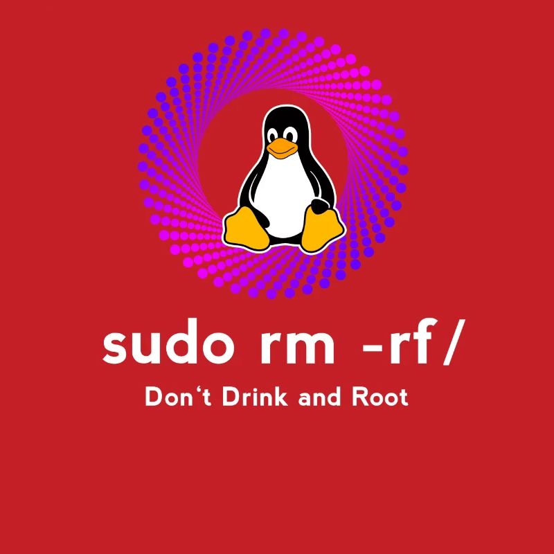 Computer Sys admin Penguin Nerd pc sudo rm -rf cod