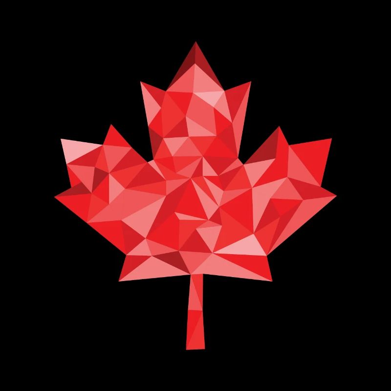 Canada polygon maple leaf