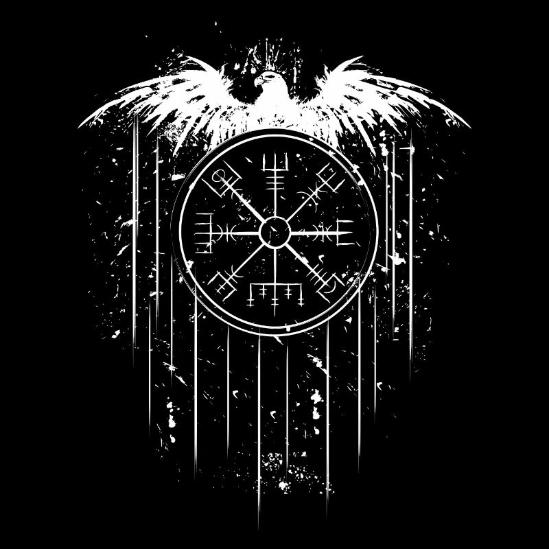 Vegvisir Runic Compass - Eagle Celts Vikings