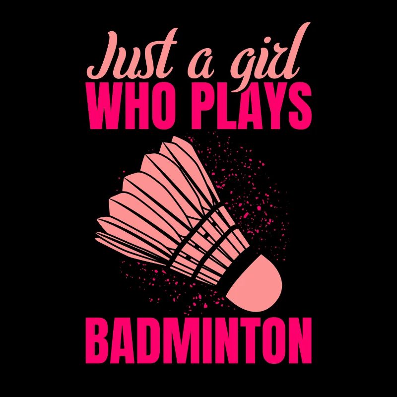 Nur ein Mädchen das Badminton spielt