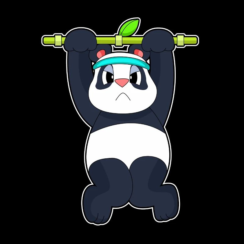Panda Bodybuilder Pull-ups Bodybuilding