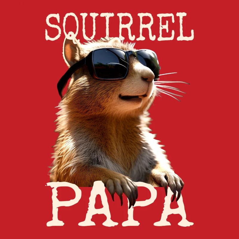 Squirrel Papa Eichhörnchen Daddy Vatertag Dad Paps