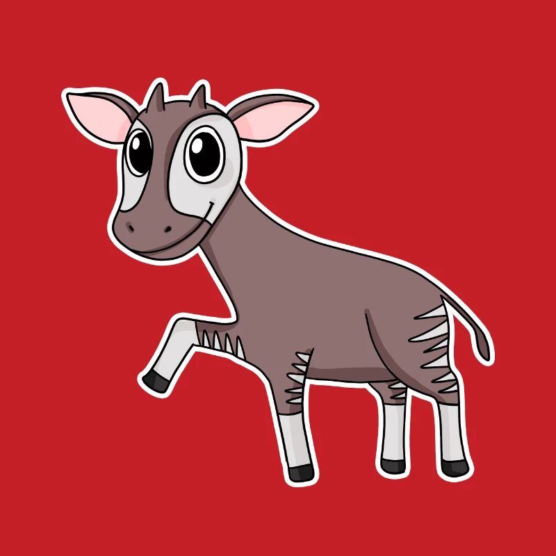 Okapi Waldgiraffe motiv