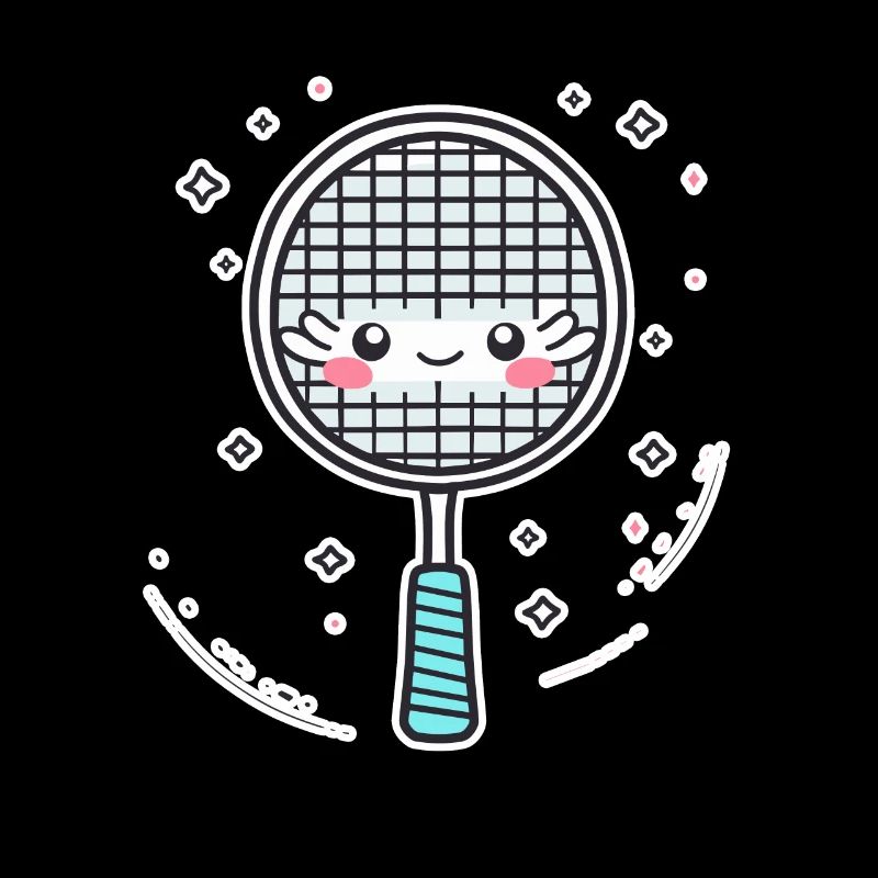 Badmintonschläger Comic Look