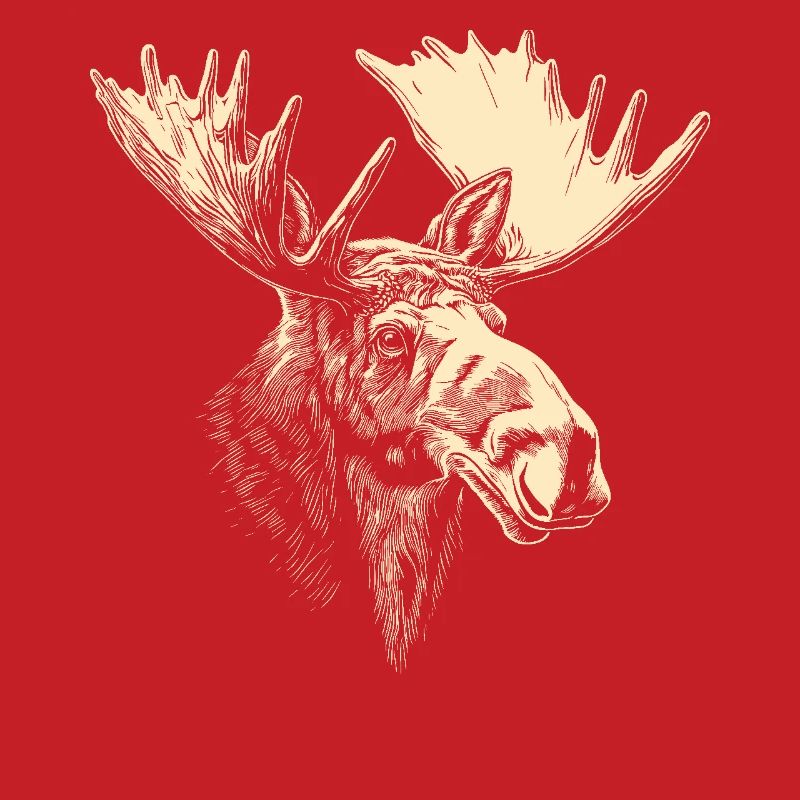 Elch Moose Elchbulle Geweih Hirsch Wilde Elche
