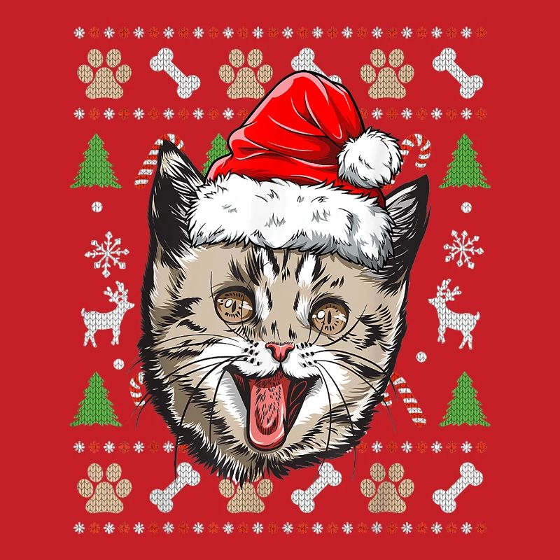 Pull Moche de Noël Chat Mignon idée Cadeau Joyeux