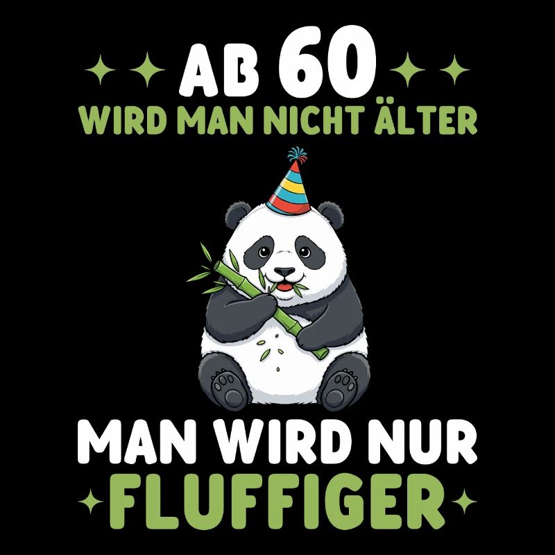 60. Geburtstag Panda - Man wird fluffiger