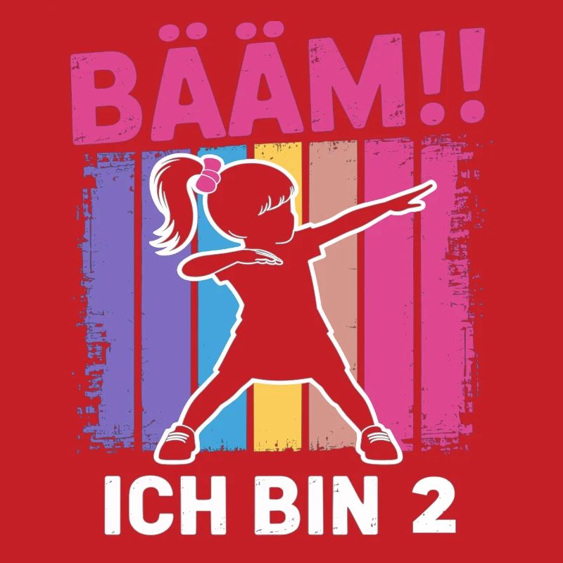 Bääm Ich bin 2 Dabbing Mädchen 2. Geburtstag
