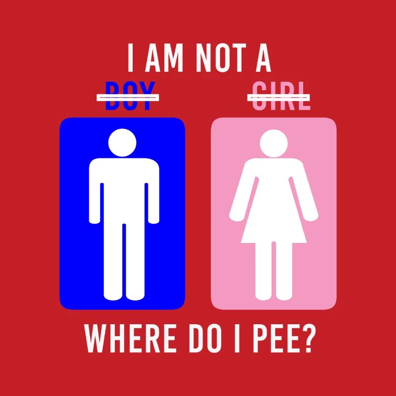 Non-Binary Where Do I Pee Gender Identity Graphic