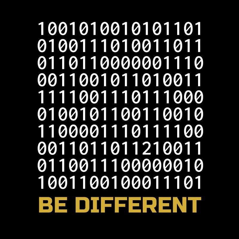 Be Different: Binäres Muster mit Botschaft