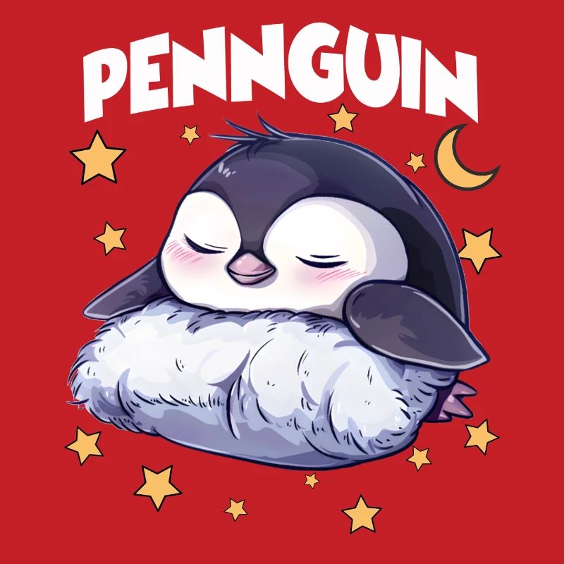 Pinguin Pennguin Pyjama Langschläfer Morgenmuffel 