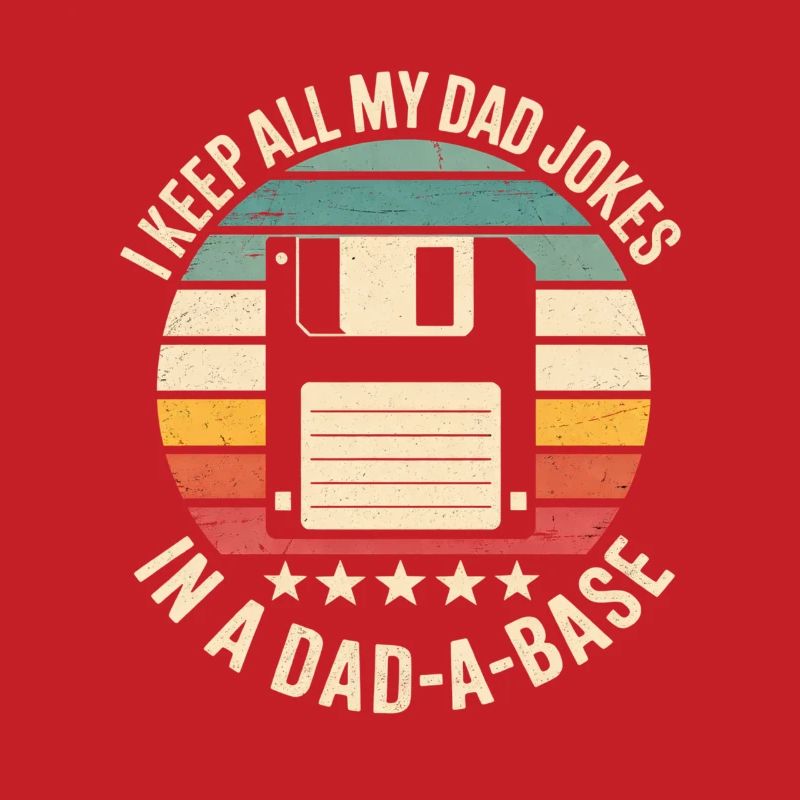 Retro Floppy Disk Humor Dad Jokes Database Database