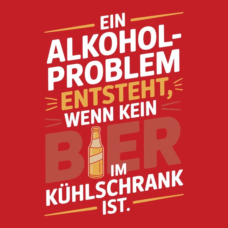 Bier Spruch Alkohol Problem Männerabend JGA Herren
