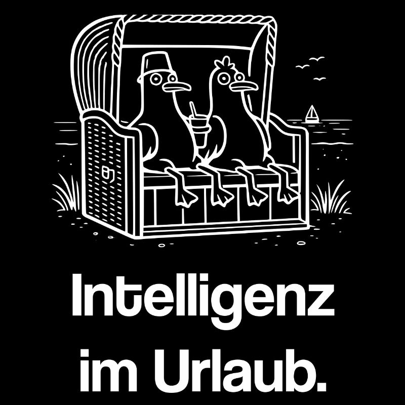 Möwen Intelligenz Urlaub Strandkorb witzig