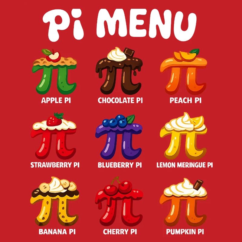Pi Menu Mathématiques Conception de gâteau Pi Day