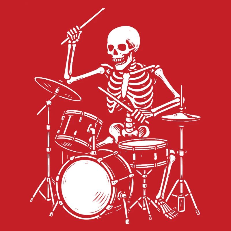 Skeleton Playing the Drums Artwork