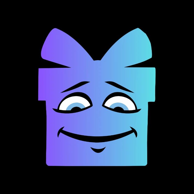 Gradient Smiling Gift Box