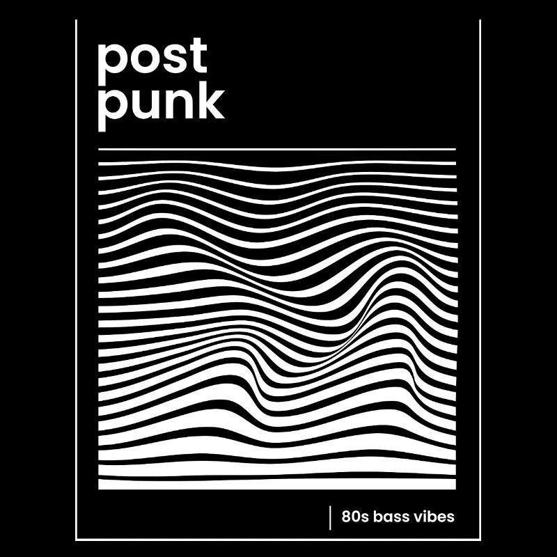 Post Punk Wave Pattern Poster