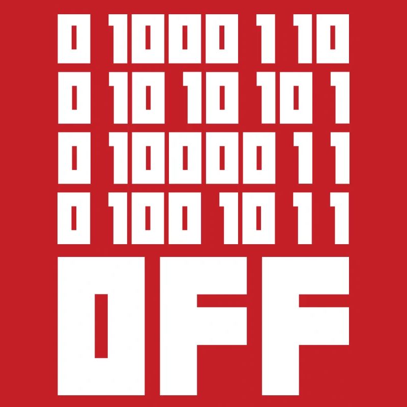 Binärcode F**k OFF – Nerd Humor & Geek Code