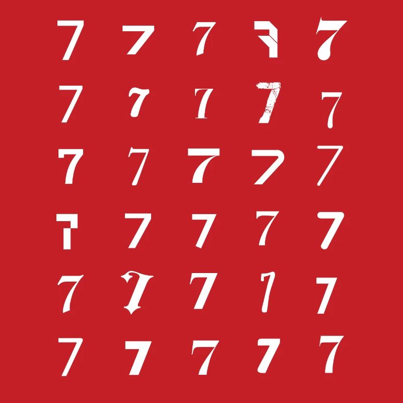 Sevenfold Glyph Grid numerology