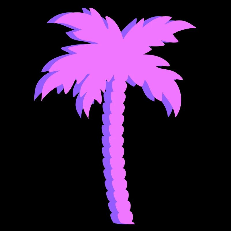 Purple Palm Trees Gradient