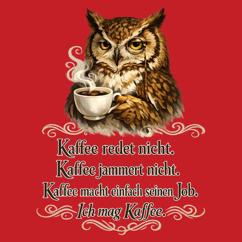 Kaffee Redet Nicht Eule Spruch