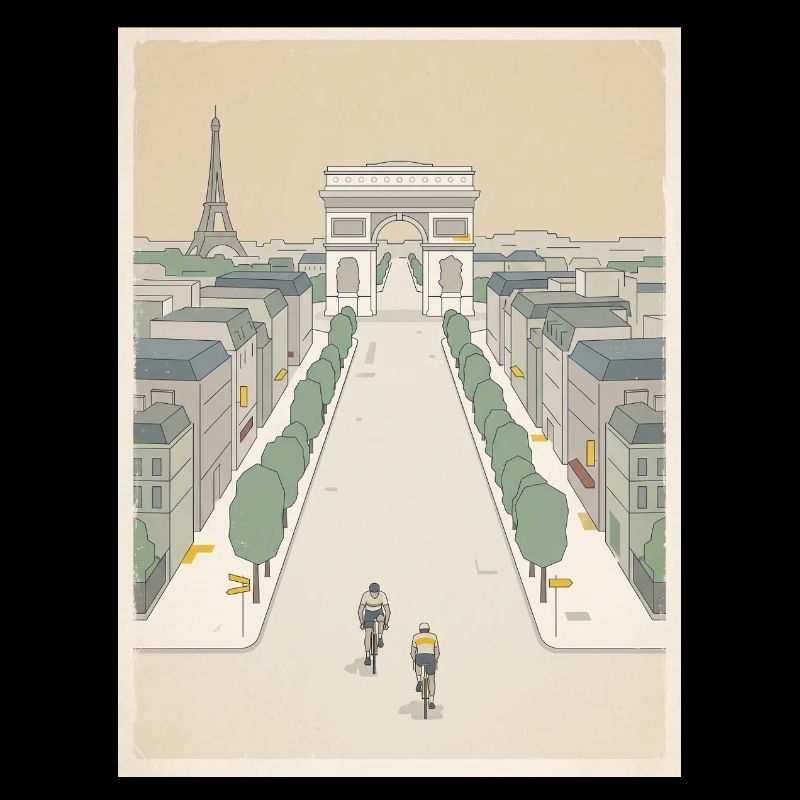 Arrivée à Paris — Souvenir du cyclisme