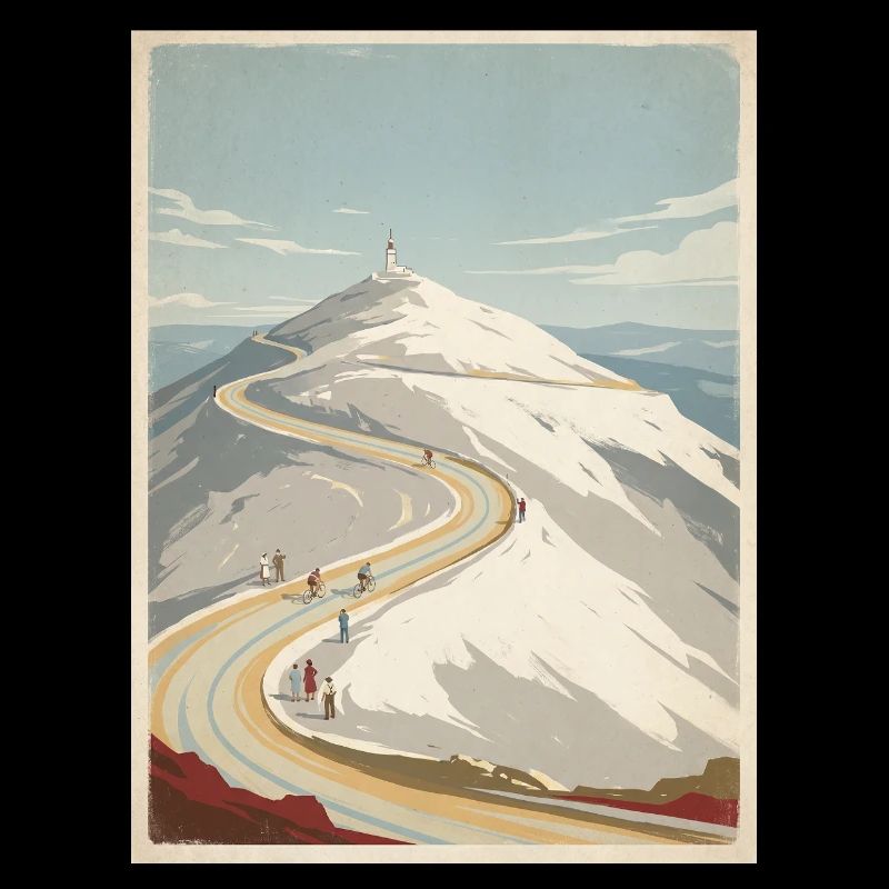 Ventoux Summit Road – Radfahrer-Erinnerung