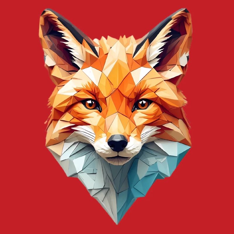 Geometric fox head