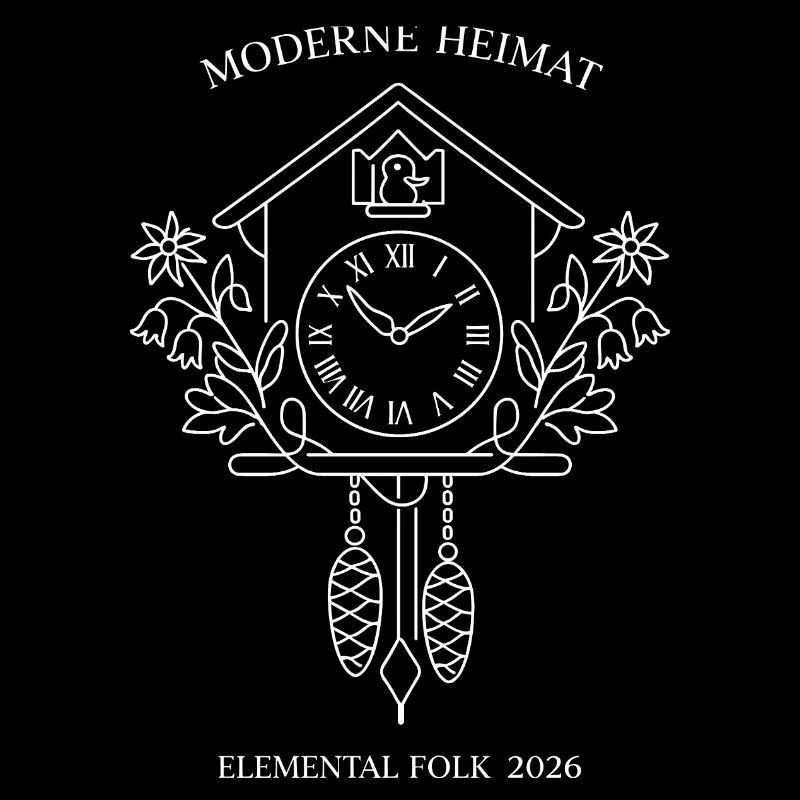 Moderne Heimat Kuckucksuhr Elemental Folk