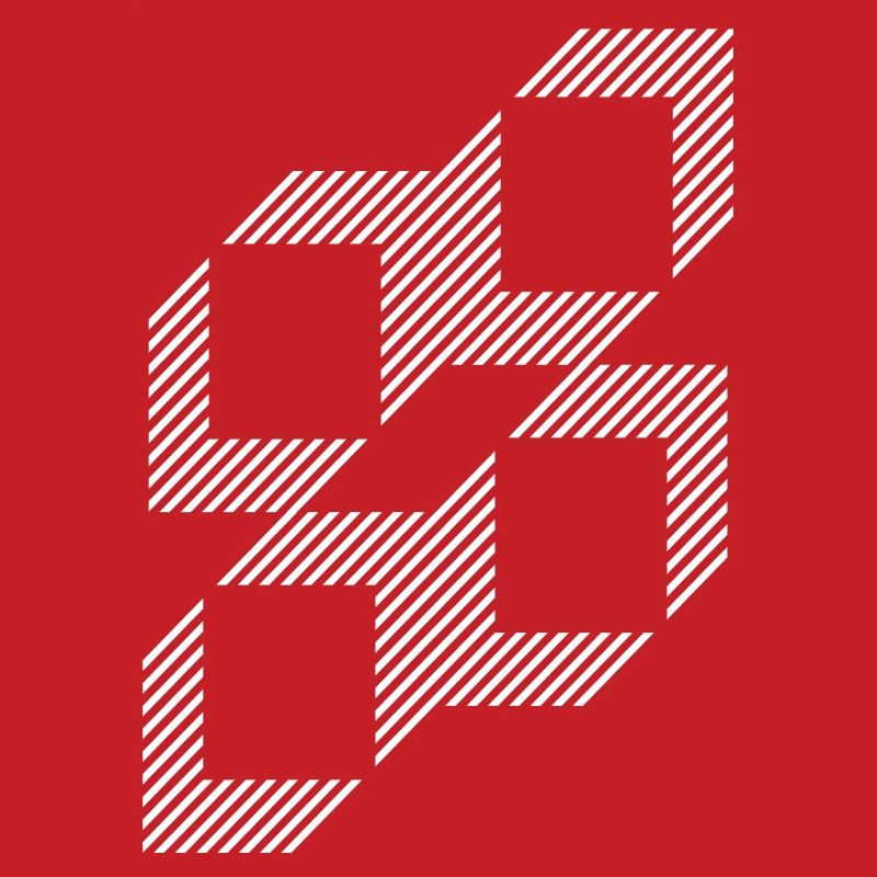 Geometric Stripe Squares Grid