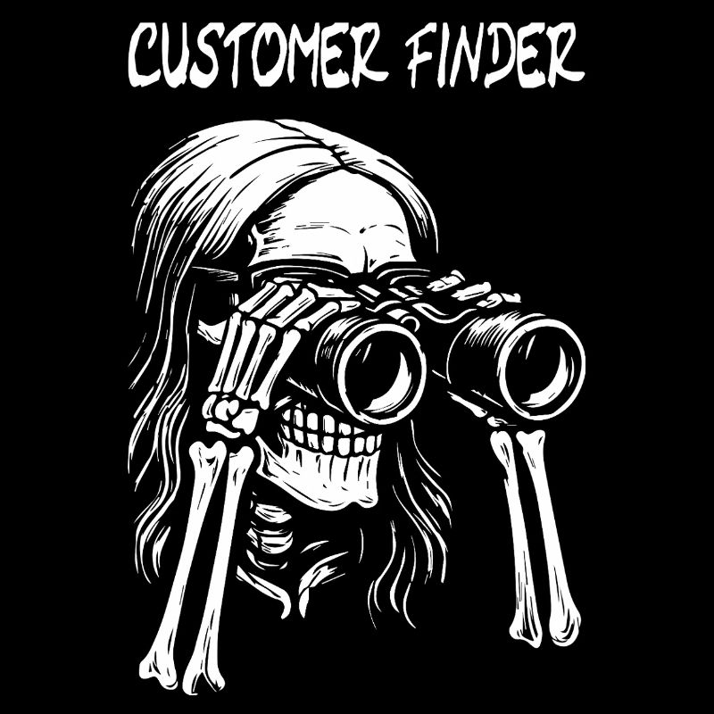 Customer Finder Skeleton Binoculars Rock Design
