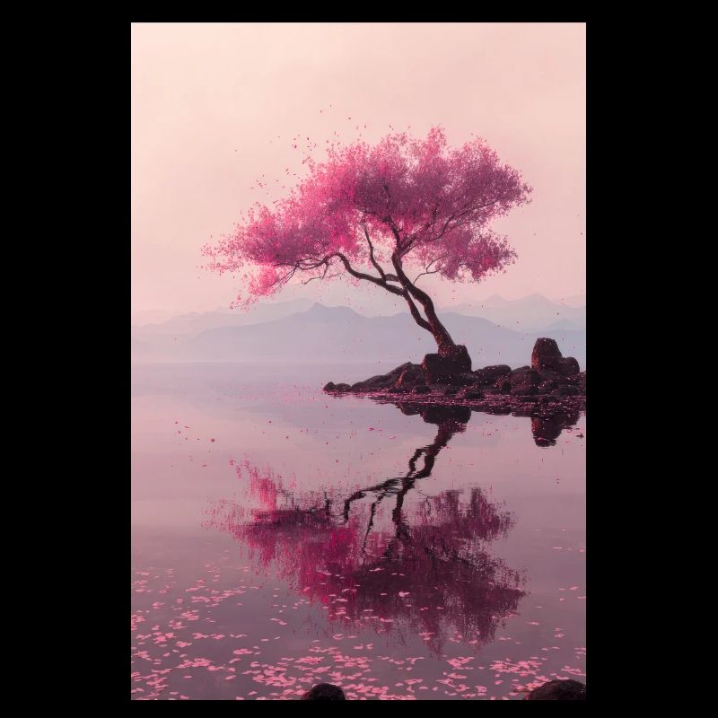 Blush Blossom Shore Reflections