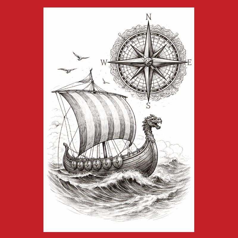 Compass Viking Sailing Ship