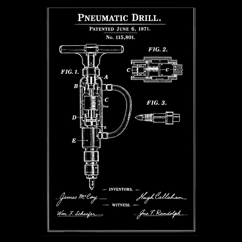 Brevet de plan de perceuse pneumatique