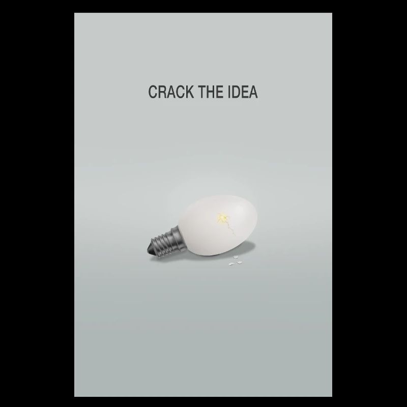 Craque l’idée : design minimaliste d’affiche
