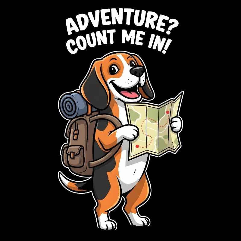 Conception d’aventure Beagle pour les fans de chiens