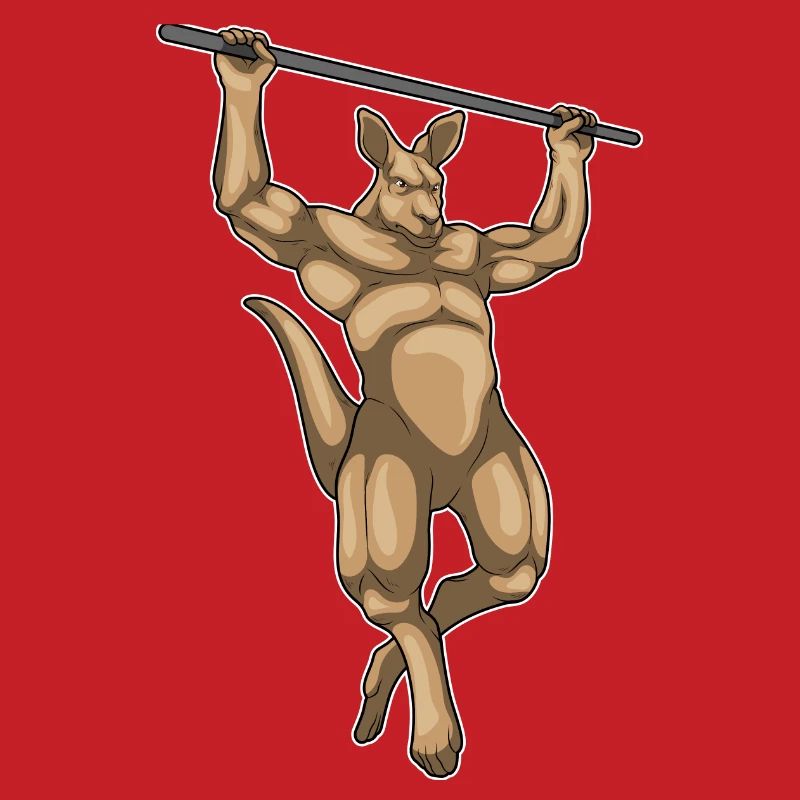 Kangaroo Bodybuilder Pull-Ups Bodybuilding