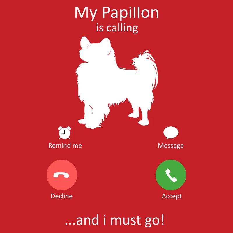 Papillon Dog Calling Smartphone Interface