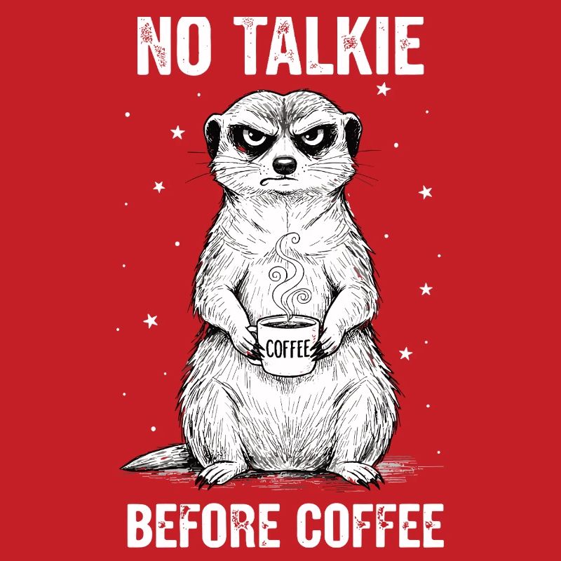 Pas de conversation devant un suricate amateur de café