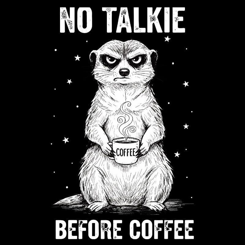 Pas de conversation devant un suricate amateur de café