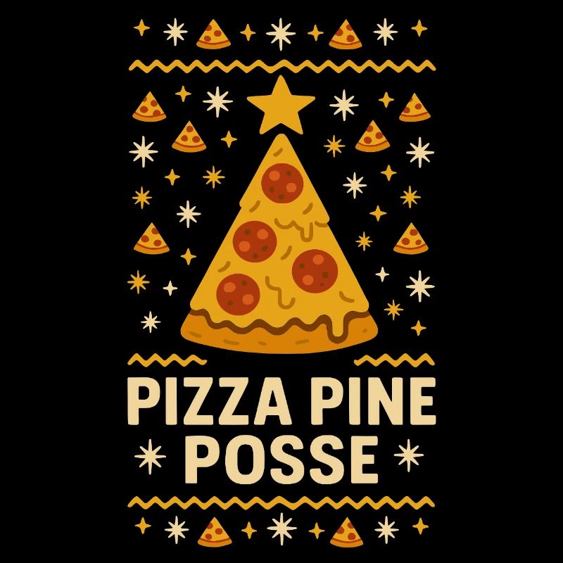 Pizza Pine Posse – Pull de Noël drôle
