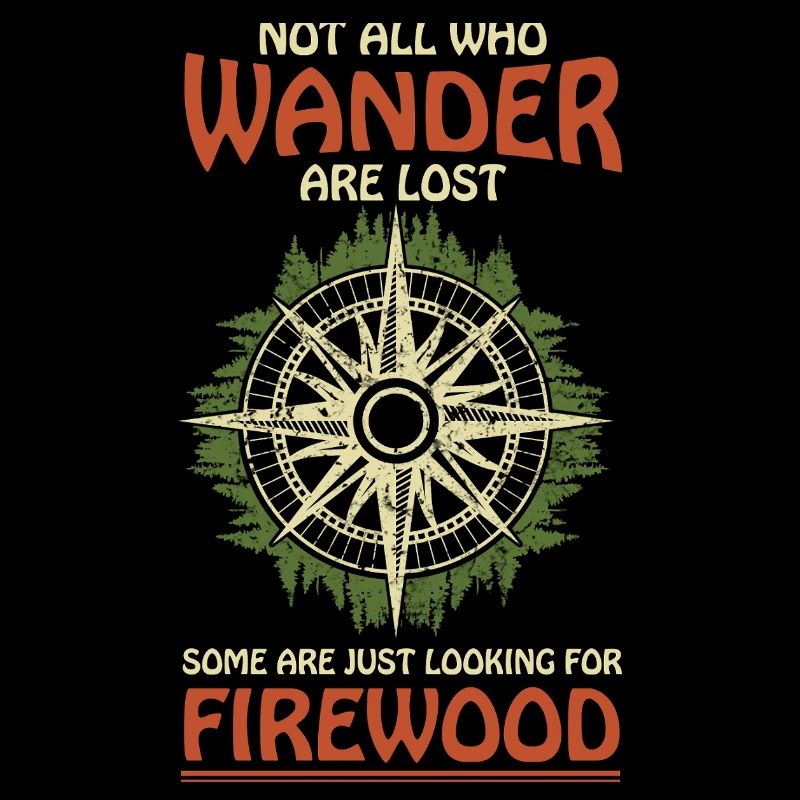 Wanderer Compass Forest Tee Outdoor-Wandern