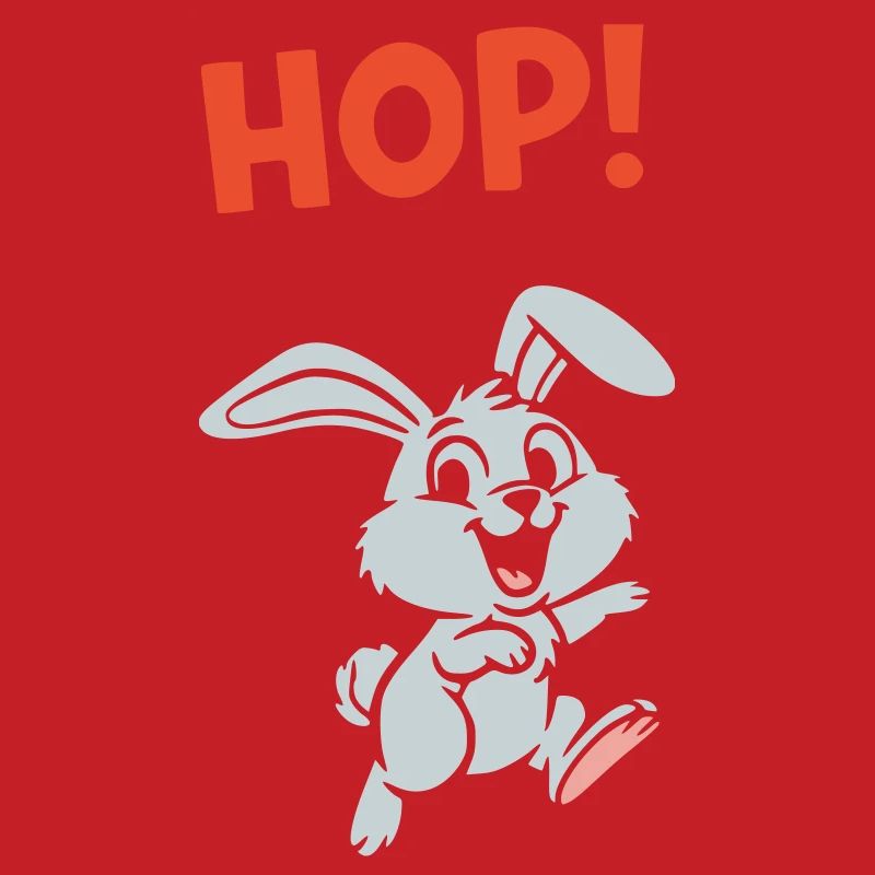 HOP! Bunny Jumping Comic Action Vector