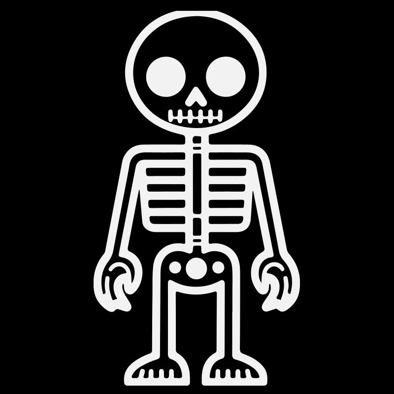 Retro-style skeleton design